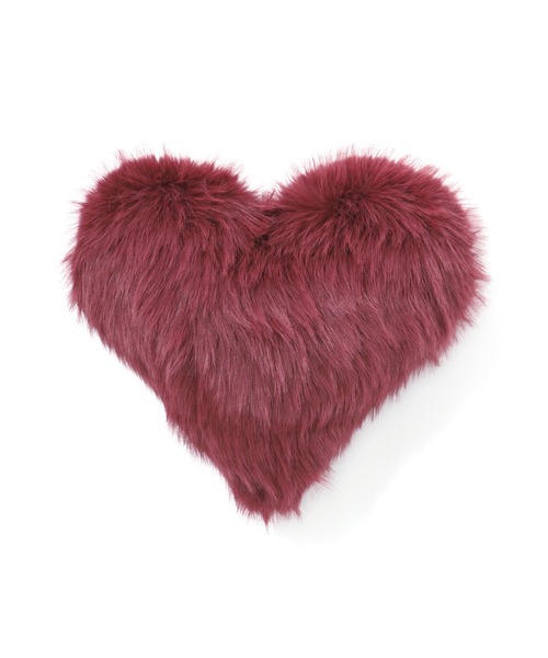 Francfranc（フランフラン）の「ファー ハート クッション S レッド