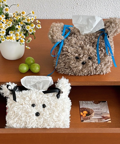 もこもこDogペーパーボックス（インテリア雑貨）｜Made in I