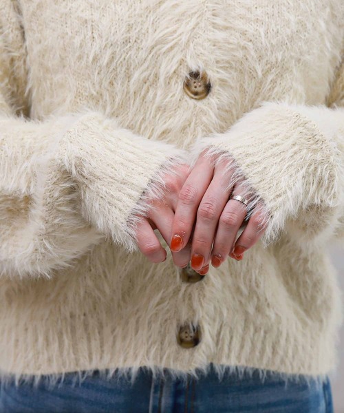 セール】シャギーニットカーディガン（カーディガン/ボレロ）｜Social