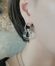 clear hoop pierced earrings / クリア フープ ピアス (両耳用)