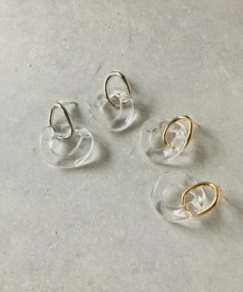 ciite'(シーテ)の「clear hoop pierced earrings / クリア フープ ピアス (両耳用)(ピアス(両耳用)・レディース・ゴールド/シルバー・FREE)」の6枚目の写真