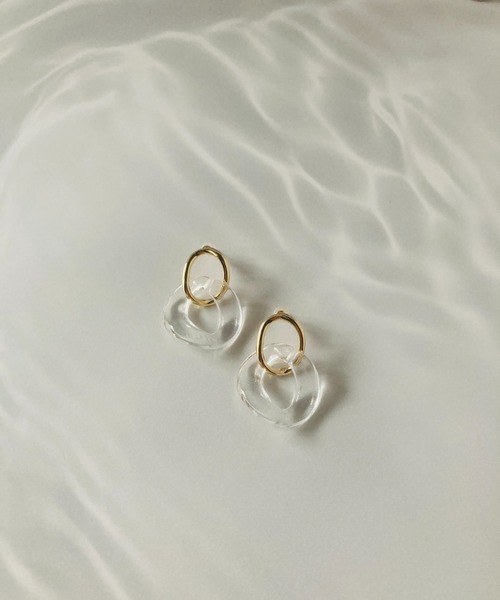 ciite'(シーテ)の「clear hoop pierced earrings / クリア フープ ピアス (両耳用)(ピアス(両耳用)・レディース・ゴールド/シルバー・FREE)」の7枚目の写真