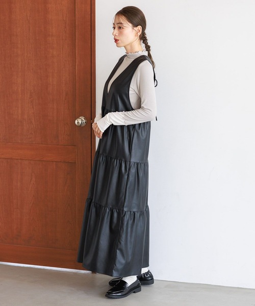 LAKOLE(ラコレ)の「FLティアードワンピース / 148921(ワンピース・レディース・ブラック/モカ・SMALL/MEDIUM)」の6枚目の写真