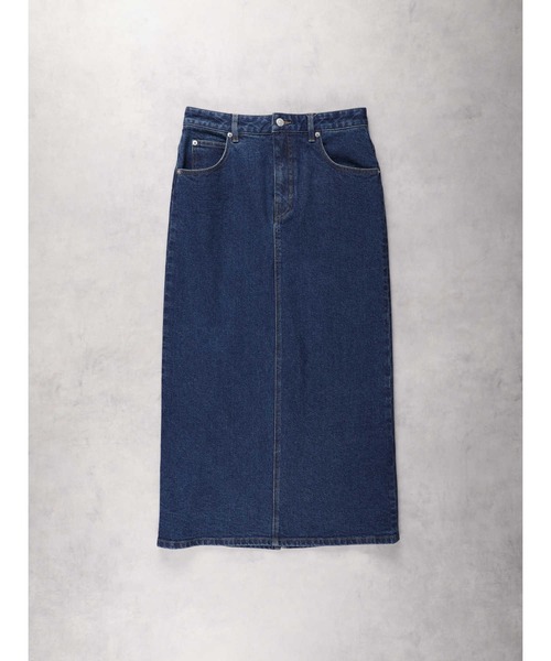 Right-on（ライトオン）の「デニムナロースカート（デニムスカート・レディース・ダークインディゴブルー・S/M/L/XL）」の4枚目の写真