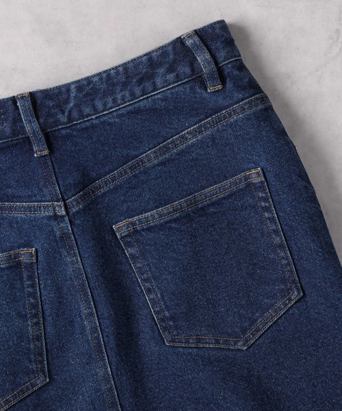 Right-on（ライトオン）の「デニムナロースカート（デニムスカート・レディース・ダークインディゴブルー・S/M/L/XL）」の6枚目の写真