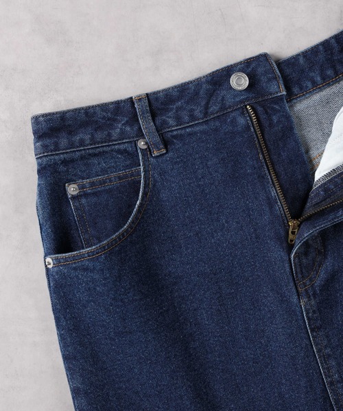 Right-on（ライトオン）の「デニムナロースカート（デニムスカート・レディース・ダークインディゴブルー・S/M/L/XL）」の8枚目の写真