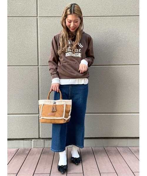 Right-on（ライトオン）の「デニムナロースカート（デニムスカート・レディース・ダークインディゴブルー・S/M/L/XL）」の12枚目の写真