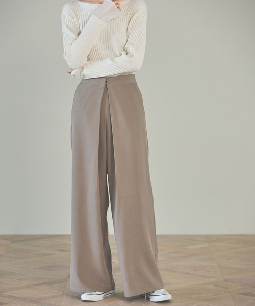 LAKOLE(ラコレ)の「ウエストフックワイドパンツ / 148693(その他パンツ・レディース・グレイッシュベージュ/ブラック/ベージュ・MEDIUM/SMALL)」の21枚目の写真