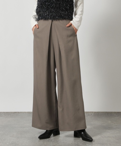 LAKOLE(ラコレ)の「ウエストフックワイドパンツ / 148693(その他パンツ・レディース・グレイッシュベージュ/ブラック/ベージュ・MEDIUM/SMALL)」の15枚目の写真