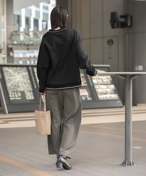 LAKOLE(ラコレ)の「ウエストフックワイドパンツ / 148693(その他パンツ・レディース・グレイッシュベージュ/ブラック/ベージュ・MEDIUM/SMALL)」の9枚目の写真