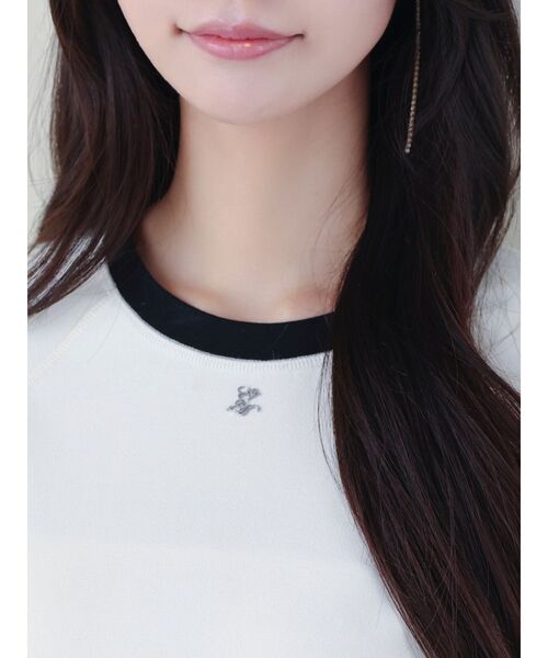 EATME(イートミー)の「ラグランスリーブロゴプリントTOP(Tシャツ/カットソー・レディース・ブラック/アイボリー・FREE)」の19枚目の写真