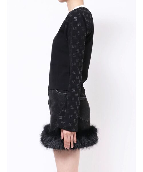 EATME(イートミー)の「ラグランスリーブロゴプリントTOP(Tシャツ/カットソー・レディース・ブラック/アイボリー・FREE)」の22枚目の写真