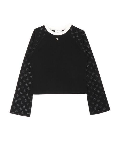 EATME(イートミー)の「ラグランスリーブロゴプリントTOP(Tシャツ/カットソー・レディース・ブラック/アイボリー・FREE)」の9枚目の写真