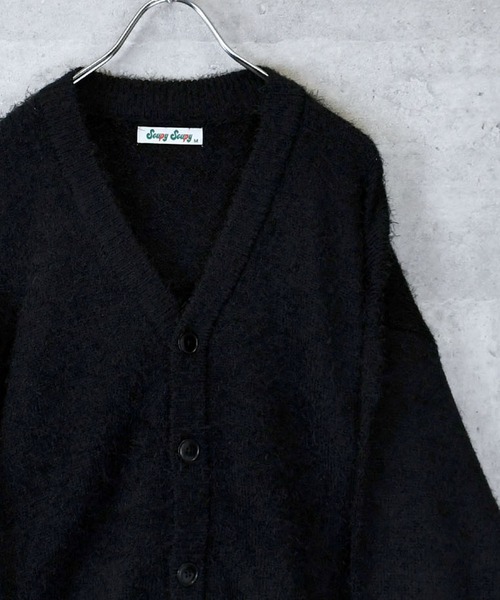 Ritzy(リッツィー)の「【Soupy Soupy】mohair like shaggy knit cardigan/モヘアライク シャギーニット カーディガン レディース メンズ(カーディガン/ボレロ・メンズ・ホワイト/レッド/ブラック・M/L)」の2枚目の写真