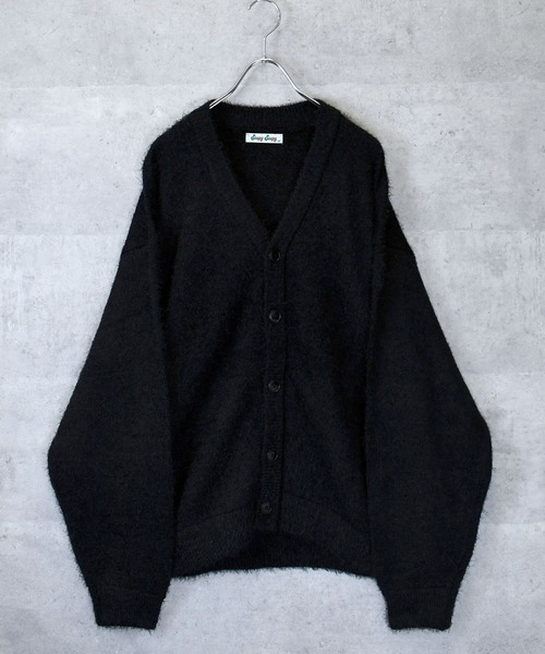 Ritzy(リッツィー)の「【Soupy Soupy】mohair like shaggy knit cardigan/モヘアライク シャギーニット カーディガン レディース メンズ(カーディガン/ボレロ・メンズ・ホワイト/レッド/ブラック・M/L)」の5枚目の写真