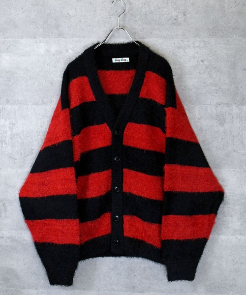 Ritzy(リッツィー)の「【Soupy Soupy】mohair like shaggy knit cardigan/モヘアライク シャギーニット カーディガン レディース メンズ(カーディガン/ボレロ・メンズ・ホワイト/レッド/ブラック・M/L)」の6枚目の写真