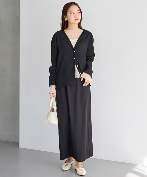 LAVEANGE(ラビアンジェ)の「【洗える】シアーブラウスカーデ(シャツ/ブラウス・レディース・レッド/ブラック/オフホワイト・M/LL/3L/4L/5L)」の20枚目の写真