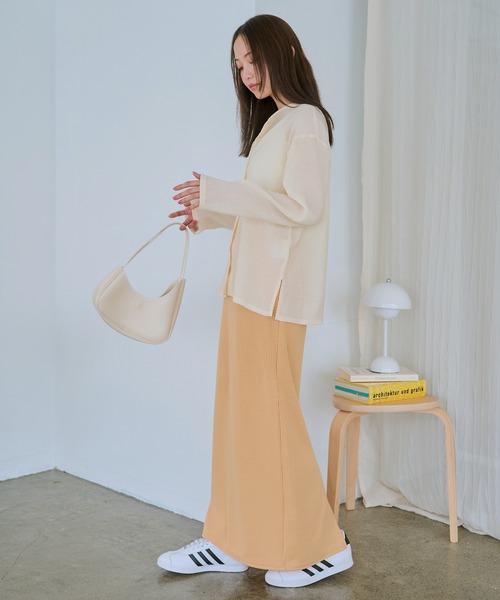 LAVEANGE(ラビアンジェ)の「【洗える】シアーブラウスカーデ(シャツ/ブラウス・レディース・レッド/ブラック/オフホワイト・M/LL/3L/4L/5L)」の13枚目の写真