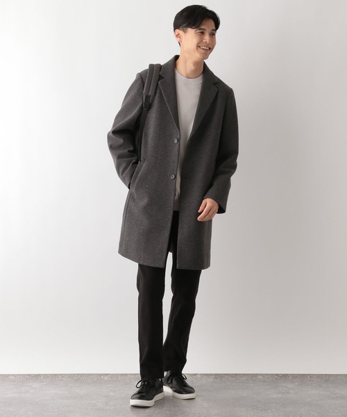 GLOBAL WORK Smile Seed Store（グローバルワーク スマイルシードストア）の「ウーリーテックチェスターコート/115983（チェスターコート・メンズ・ベージュ/ネイビー/チャコール・SMALL/LARGE/MEDIUM/X-LARGE）」の6枚目の写真