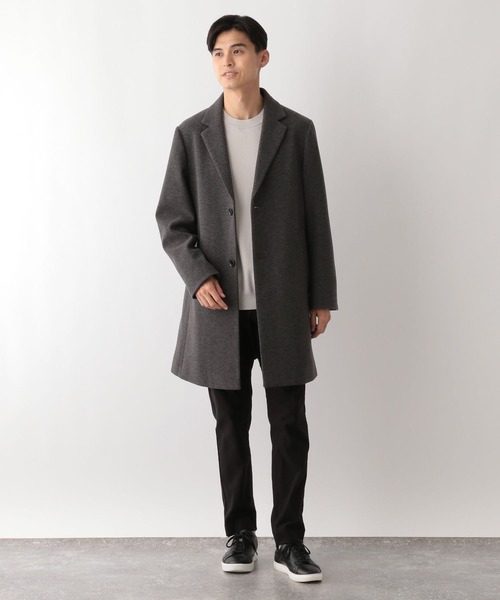 GLOBAL WORK Smile Seed Store（グローバルワーク スマイルシードストア）の「ウーリーテックチェスターコート/115983（チェスターコート・メンズ・ベージュ/ネイビー/チャコール・SMALL/LARGE/MEDIUM/X-LARGE）」の7枚目の写真