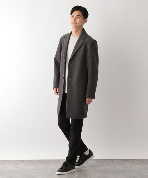 GLOBAL WORK Smile Seed Store（グローバルワーク スマイルシードストア）の「ウーリーテックチェスターコート/115983（チェスターコート・メンズ・ベージュ/ネイビー/チャコール・SMALL/LARGE/MEDIUM/X-LARGE）」の8枚目の写真