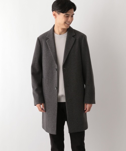 GLOBAL WORK Smile Seed Store（グローバルワーク スマイルシードストア）の「ウーリーテックチェスターコート/115983（チェスターコート・メンズ・ベージュ/ネイビー/チャコール・SMALL/LARGE/MEDIUM/X-LARGE）」の10枚目の写真