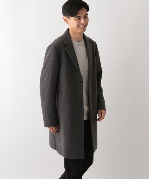 GLOBAL WORK Smile Seed Store（グローバルワーク スマイルシードストア）の「ウーリーテックチェスターコート/115983（チェスターコート・メンズ・ベージュ/ネイビー/チャコール・SMALL/LARGE/MEDIUM/X-LARGE）」の13枚目の写真