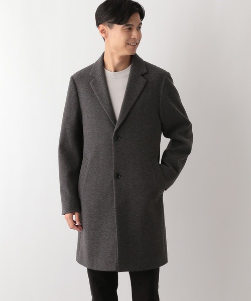 GLOBAL WORK Smile Seed Store（グローバルワーク スマイルシードストア）の「ウーリーテックチェスターコート/115983（チェスターコート・メンズ・ベージュ/ネイビー/チャコール・SMALL/LARGE/MEDIUM/X-LARGE）」の14枚目の写真