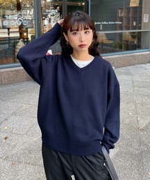 Chillfar（チルファー）の「デイリーVネックカラーニット（ニット/セーター）」