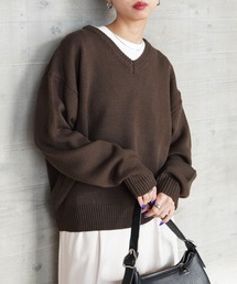 Chillfar（チルファー）の「デイリーVネックカラーニット（ニット/セーター）」