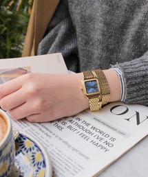 CLUSE（クルース）の「「CLUSE/クルース」グラシューズ ペティット ダブルレザー　ラップブレスストラップ　２重巻き（アナログ腕時計）」