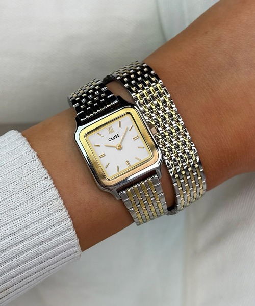 CLUSE（クルース）の「「CLUSE/クルース」グラシューズ ペティット ダブルレザー　ラップブレスストラップ　２重巻き（アナログ腕時計・レディース・ゴールド系/ブラウン/ベージュ/シルバー×ゴールド/ゴールド系2・FREE）」の18枚目の写真