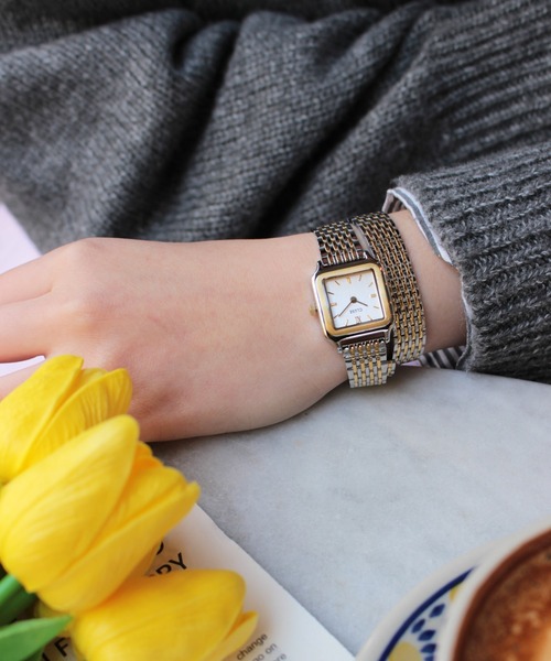 CLUSE（クルース）の「「CLUSE/クルース」グラシューズ ペティット ダブルレザー　ラップブレスストラップ　２重巻き（アナログ腕時計・レディース・ゴールド系/ブラウン/ベージュ/シルバー×ゴールド/ゴールド系2・FREE）」の13枚目の写真