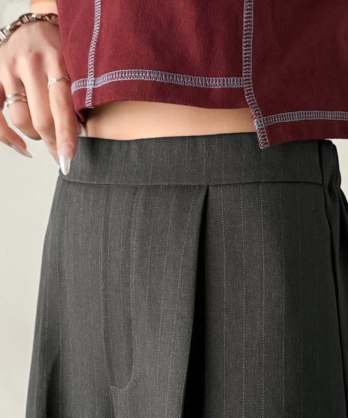 classicalelf(クラシカルエルフ)の「大人可愛い!キレイめボックスプリーツとワイドパンツのレイヤードコーデが楽しめる♪スカートパンツ(セットアイテム)(その他パンツ・レディース・グレー・X-LARGE/LARGE/SMALL/MEDIUM)」の14枚目の写真