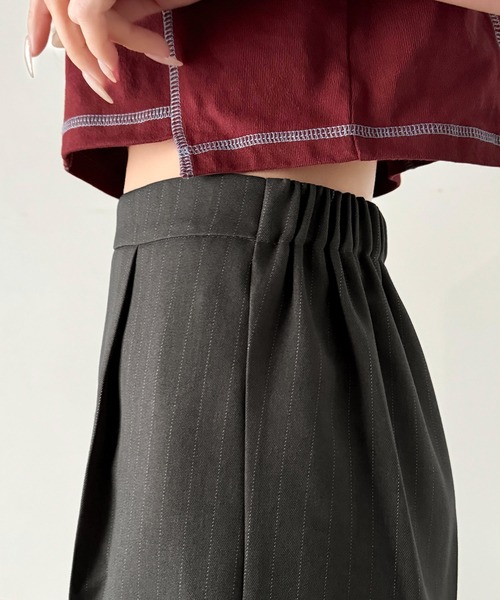 classicalelf(クラシカルエルフ)の「大人可愛い!キレイめボックスプリーツとワイドパンツのレイヤードコーデが楽しめる♪スカートパンツ(セットアイテム)(その他パンツ・レディース・グレー・X-LARGE/LARGE/SMALL/MEDIUM)」の15枚目の写真