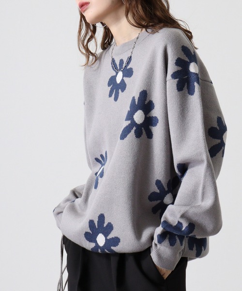 WS select フラワー柄ニット（ニット/セーター）｜FUNALIVE（ファンアライブ）