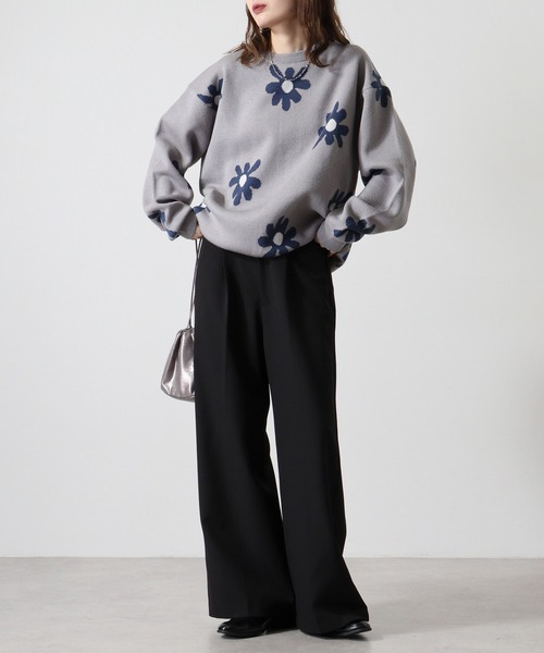 WS select フラワー柄ニット（ニット/セーター）｜FUNALIVE（ファンアライブ）