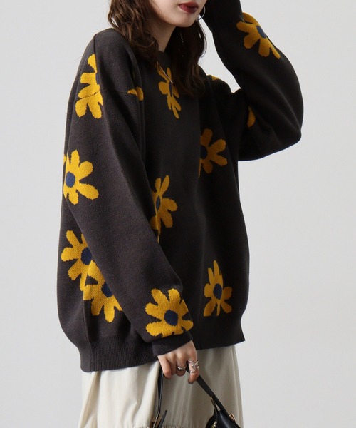 WS select フラワー柄ニット（ニット/セーター）｜FUNALIVE（ファンアライブ）