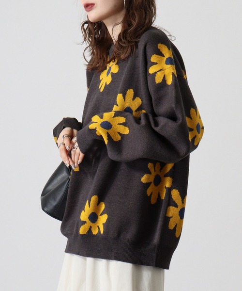 WS select フラワー柄ニット（ニット/セーター）｜FUNALIVE（ファンアライブ）