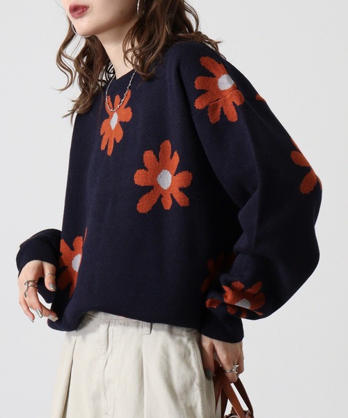 WS select フラワー柄ニット（ニット/セーター）｜FUNALIVE（ファンアライブ）