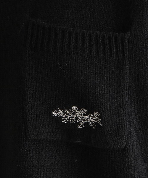 【セール】【ウール混／ブランブルロゴ／4colors】ポケット付き刺繍ニット（ニット/セーター）｜LAURA ASHLEY（ローラアシュレイ）