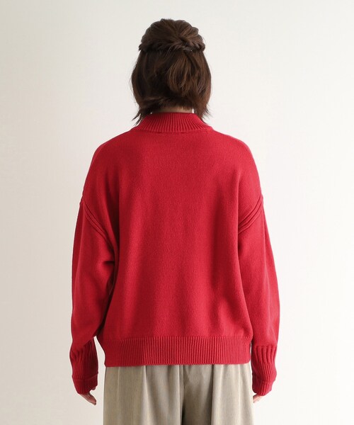 【セール】【ウール混／ブランブルロゴ／4colors】ポケット付き刺繍ニット（ニット/セーター）｜LAURA ASHLEY（ローラアシュレイ）