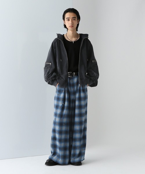 HARE（ハレ）の「ダメージチェックパンツ(HARE)（その他パンツ