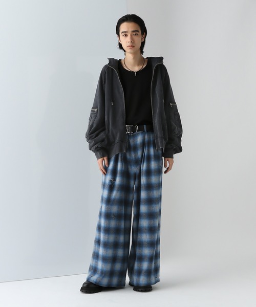 HARE（ハレ）の「ダメージチェックパンツ(HARE)（その他パンツ・メンズ・ブラック/ブルー・MEDIUM/SMALL）」の19枚目の写真