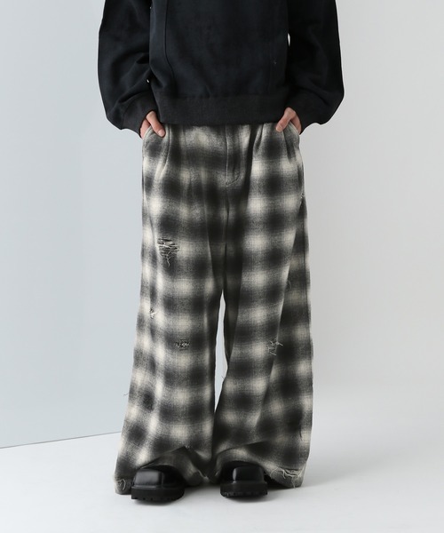 HARE（ハレ）の「ダメージチェックパンツ(HARE)（その他パンツ）」 - WEAR