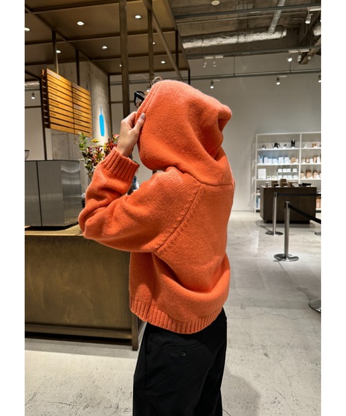 Sorriso（ソリッソ）の「フード付き コージー セーター（ニット/セーター・レディース・オレンジ・FREE）」の10枚目の写真