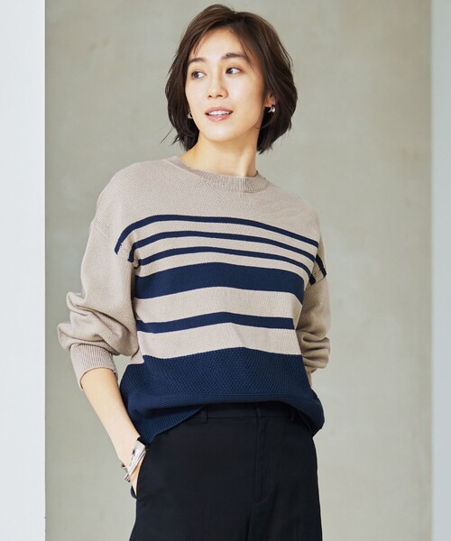 Milok ニット フリーサイズ 美品 シアーボーダーニット(WEB限定カラー)(ニット・セーター