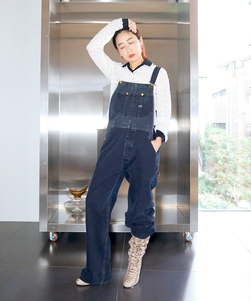 Lee（リー）の「LEE 別注 HICKORY オーバーオール（サロペット/オーバーオール・レディース・ネイビー・MEDIUM/SMALL）」の3枚目の写真