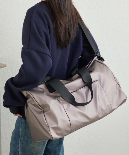 LA VORAGINE(ラ ヴォラジネ)の「大容量 2way トラベル ボストンバッグ(ボストンバッグ・レディース・パープル/ブラック/ワイン/グレー・FREE)」の19枚目の写真