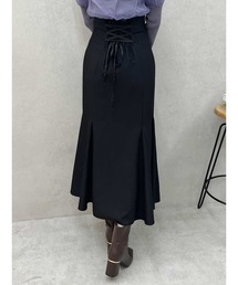 バックレースアップストレッチマーメイドスカート